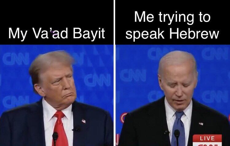 My Va'ad Bayit CAN Me trying to speak Hebrew LIVE