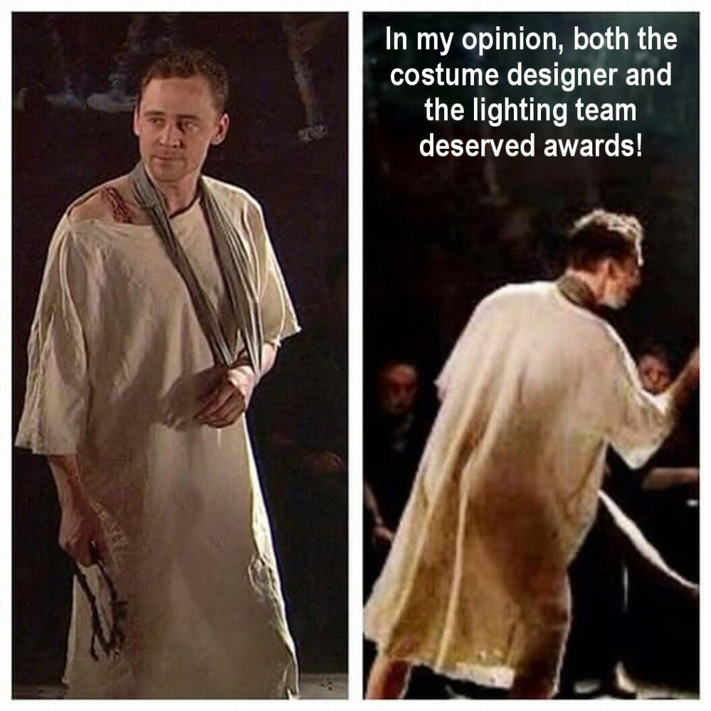 In my opinion, both the costume designer and the lighting team deserved awards!