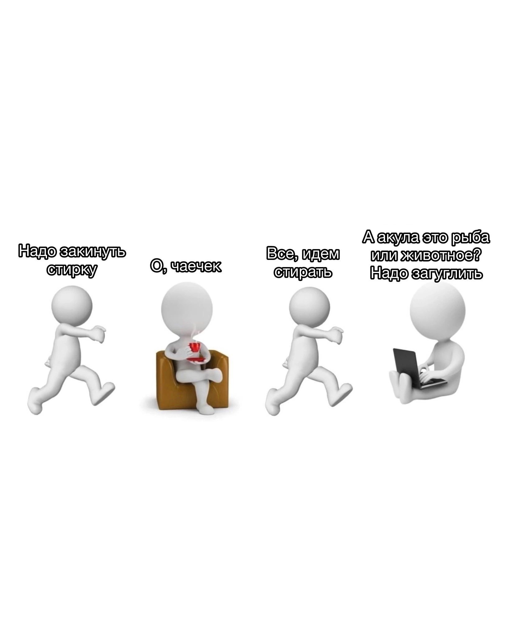 Надо закинуть стирку О, чаечек Все, идем стирать А акула это рыба или животное? Надо загуглить