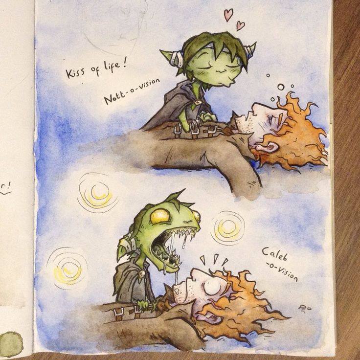 Kiss of life! Nott - o-Vision Caleb -o- Vision