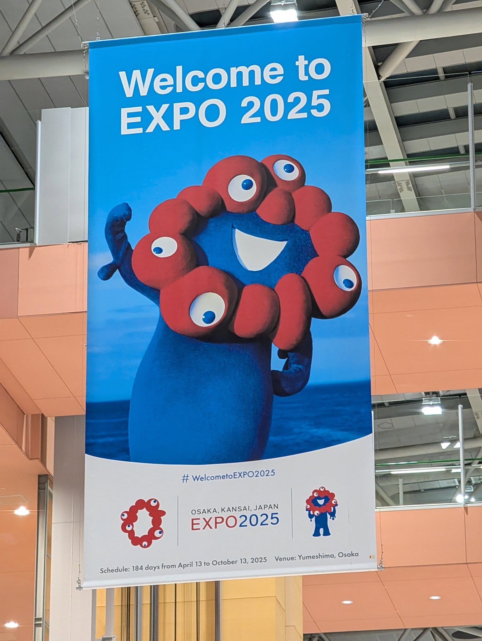 Welcome to EXPO 2025 # WelcometoEXPO2025 OSAKA, KANSAI, JAPAN EXPO2025 Schedule: 184 days from April 13 to October 13, 2025 Venue: Yumeshima, Osaka
